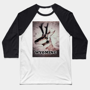 Wyoming Pronghorn Antelope Baseball T-Shirt